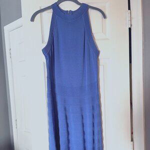Vince Camuto Cornflower Blue Knit Halter Dress, size Medium